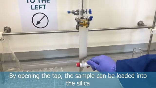 Opening a chromatography column tap